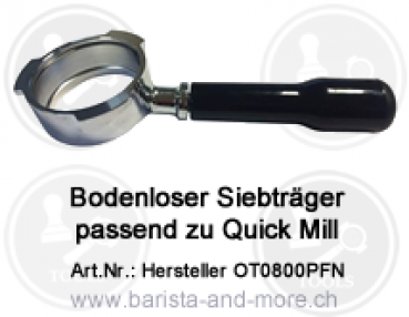 Bodenloser Siebträger ohne Sieb für Quick Mill